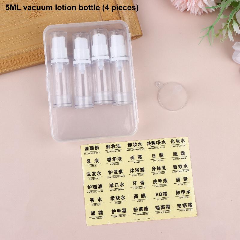 5/10/15ml Airless-Pumpflaschen-Set Tragbar Klar Leer Nachfüllbar Vakuumpumpe Reise Leere Kosmetikbehälter Probenverpackung