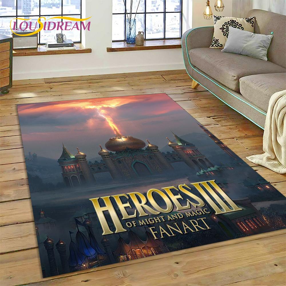 HD Heroes of Might and Magic Retro Games Rug Carpet for Living Room Bedroom Decor,Floor Mat Non-slip Decoration for Sofa Doormat