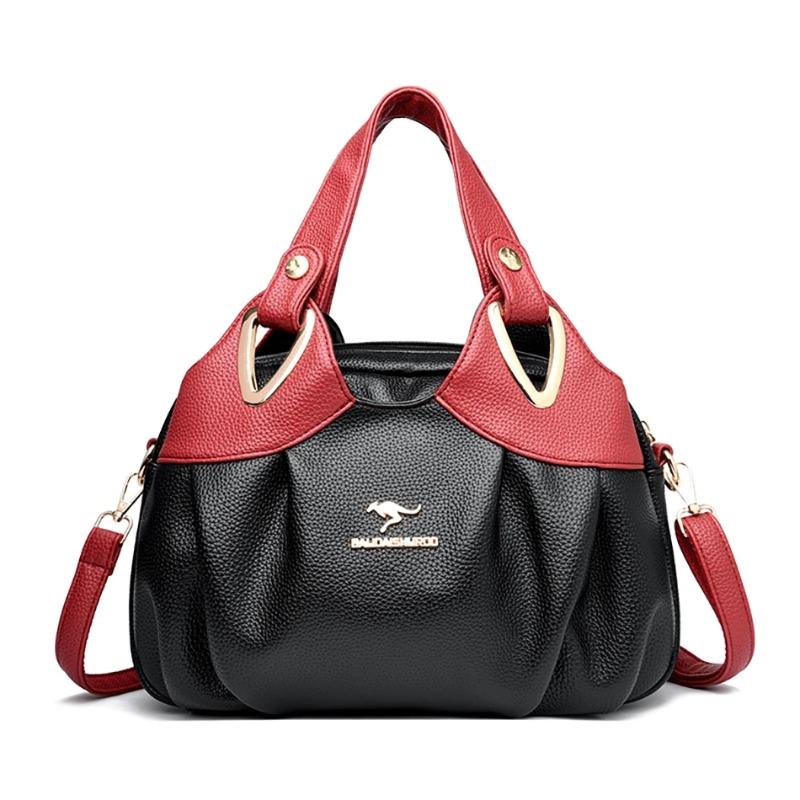 Wysokiej jakości minimalistyczna torba typu tote dla kobiet, modna torba na ramię, torba tote w kontrastowych kolorach, odpowiednia do codziennego użytku, na zakupy, do pracy.