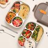 Large Capacity Stainless Steel Lunch Box 304 Stainless Steel Divided Lunch Plate  Picnic Use
