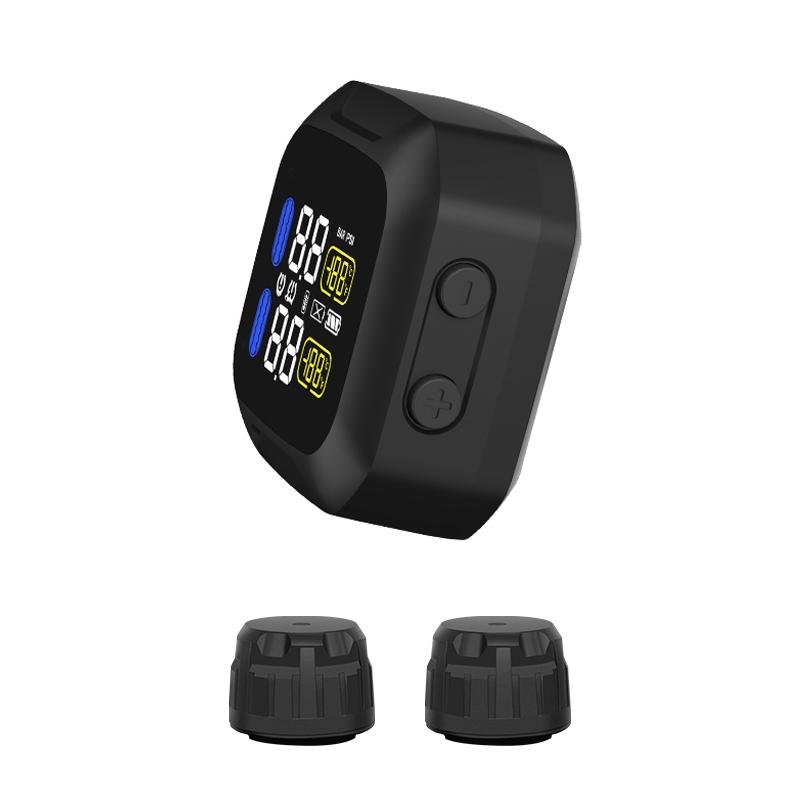 Wireless Motorcycle TPMS Tire Pressure Monitoring System Motor Tyre LCD Display With Internal or External TH/WI Sensors