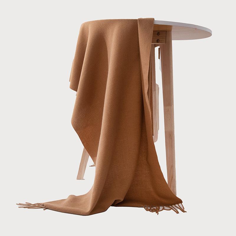 Шарф Maillard Женский Однотонный Имитация Кашемира Шаль Шея Теплый Модный Тренд Универсальный Шарф Средней Длины Высококлассный 70 * 200cm (marked)