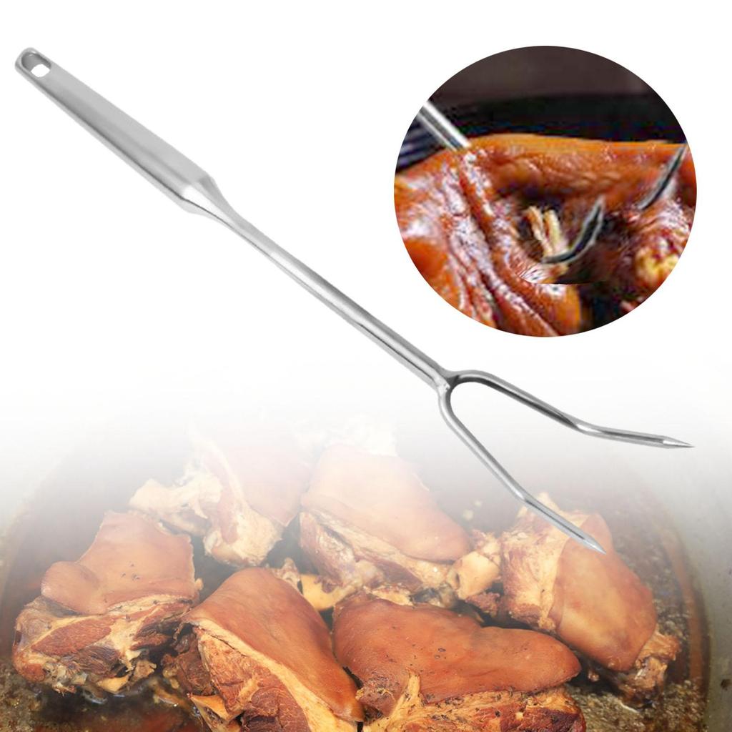 Meat Fork 304 Stainless Steel Comfortable Handle Multifunction Practical Sturdy Professional for BBQ Grilling Serving Carving