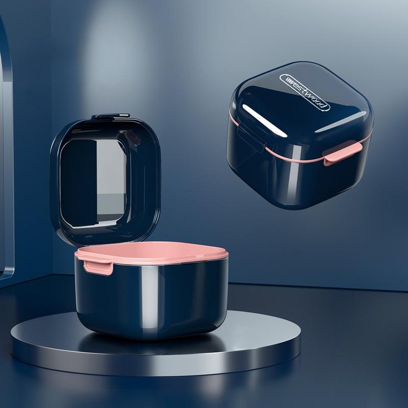 

1 шт портативный ортодонтический фиксатор брекеты коробка для хранения замачивания невидимые зубы чистка протезов синий