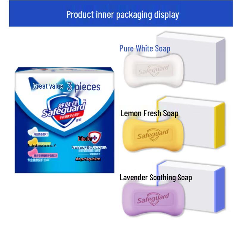 Bee & Flower Safeguard Assorted Antibacterial Bar Soap 3-Pack