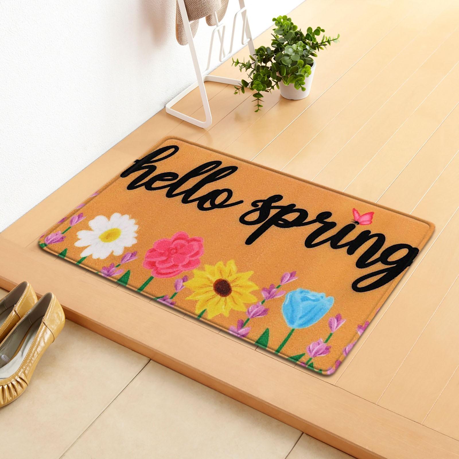 

Welcome Home Entrance Absorbent Floor Mat 40x60cm Non-Slip Backing Durable Material Easy to Clean Indoor Outdoor Use One Size