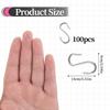 100 Pcs Small s Hooks for Hanging, Small S Hook for Jewelry Metal S-Hook Mini S Shaped Hanger Mini S Hooks for Hanging 1/2 Inch Wire Hangers for