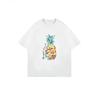 Oversized T Shirt Dress Black Colorful Pineapple Print Casual Summer Wear