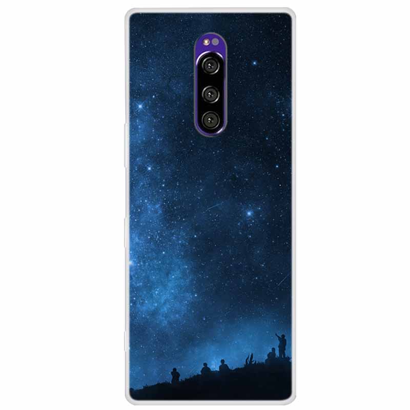 For Sony Xperia 1 Case Luxury Animals Transparent Cover for Sony Xperia1 XZ4 SO-03L SOV40 J8110 J9150 J8170 Phone Shells Covers