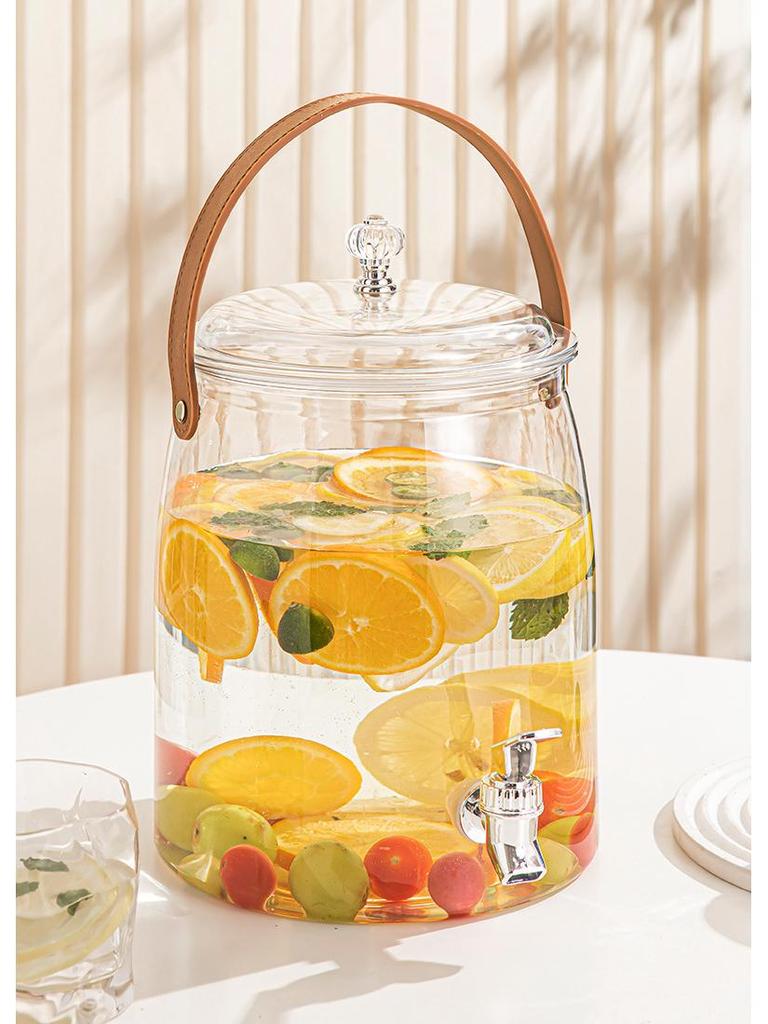 Large Capacity Beverage Dispenser with Faucet for Tea, Juice, or Soda - New Spring Product.