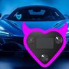 Suction Cup Devil's Heart Lamp Heart Shape Design LED Ambient Light  Car Exterior