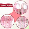 12 Rolls Floral Washi Tape Masking Tapes Thin 15mm Wide Cherry Blossom Pink for