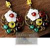 Retro Ethnic Style Shell Flower Handmade Beaded Long Section Pendant Hook Earring