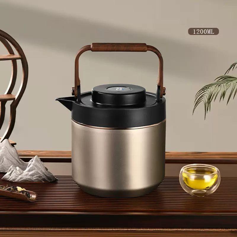 316 Stainless Steel Tea Stewing Pot with Lifting Handle - Temperature Control & Water Separation