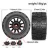 1/10 RC Truck Tires and Wheels 12mm 14mm Hex for Traxxas Slash 4X4 Arrma Rock Granite Vortek Axial Losi Redcat Rc4wd 3S 4PCS