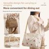 Large Capacity Picnic Bag Strawberry Pattern Food Thermal Handbag Corduroy Lunch Bag  Picnic