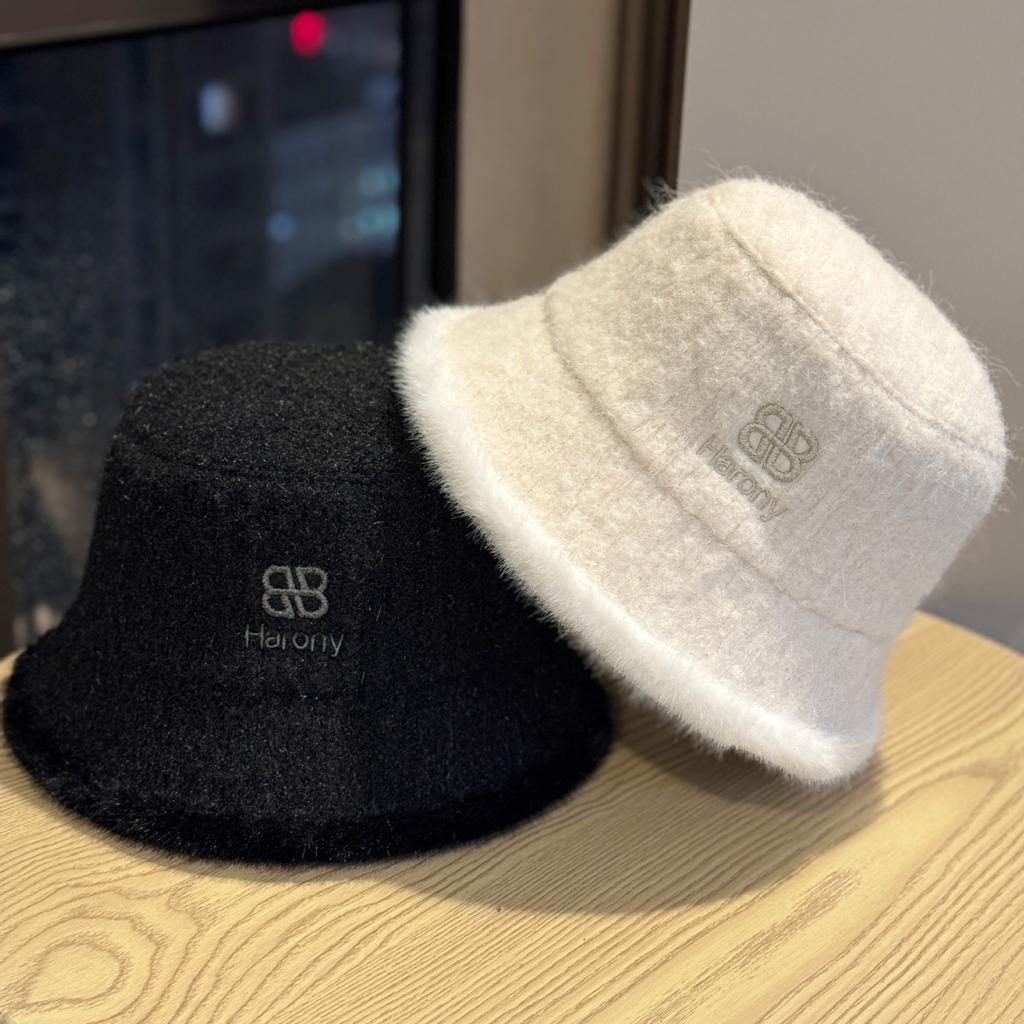 New Plush Fisherman Hat Women's Autumn and Winter New Thick Warm Basin Hat Korean Style Atmosphere Big Head Bucket