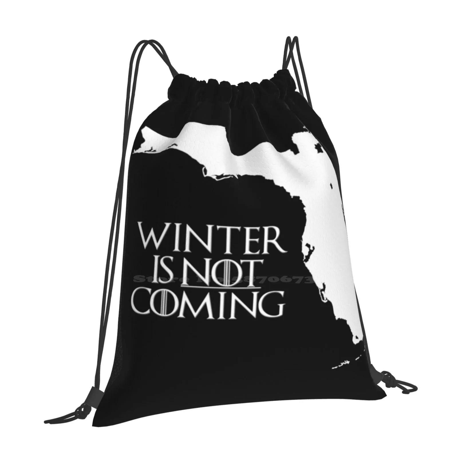 Winter Is Not Coming Pattern Design Laptop Travel School Bags Florida John Snow Winter OneSize