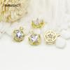 6 Types 14K Gold Plated Brass Zircon Rhinestone Pendants Charms,Jewelry Making For DIY Necklace Earrings Findings Accessories