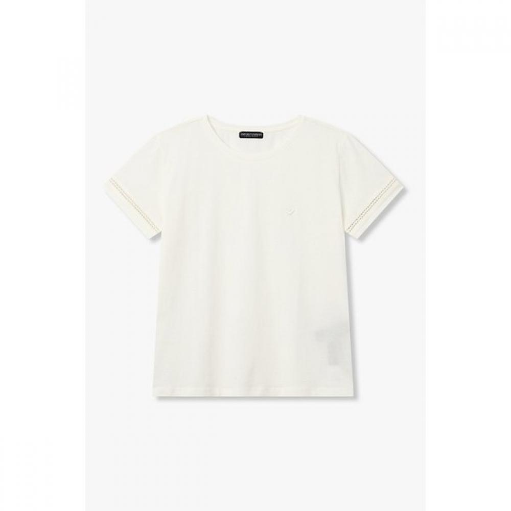 Emporio Armani Women S Lounge T ShirT eyeleT Cuff Hem  0826134508 S(90)