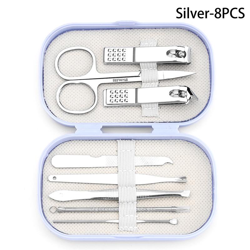 

8/14/18pcs Nail Clipper Set Stainless Steel Manicure Pedicure Kit Portable Travel Case Earpick Nail File Tool Foot Cuticle Care
