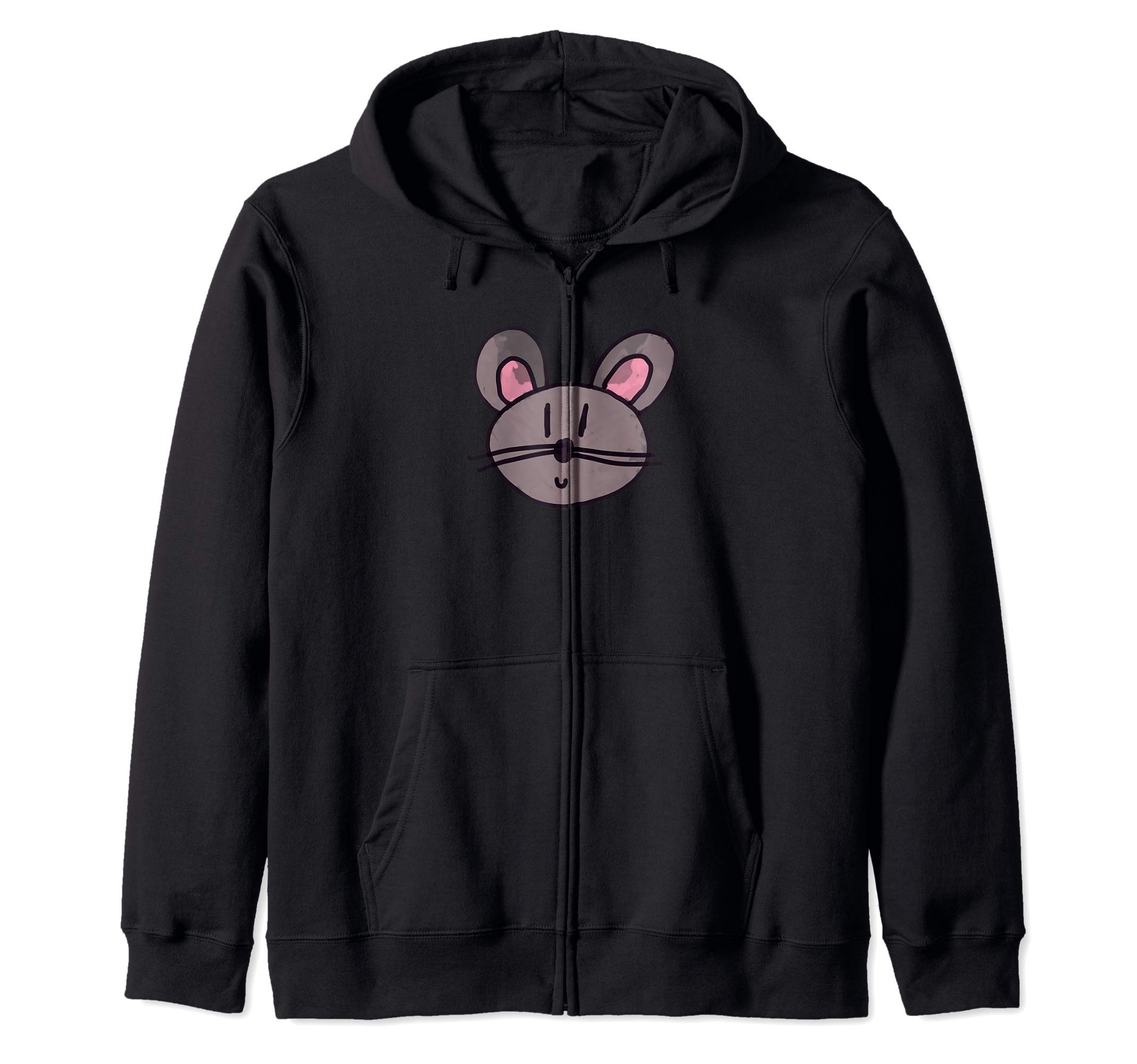 Happy Cartoon Mouse Zip Hoodie