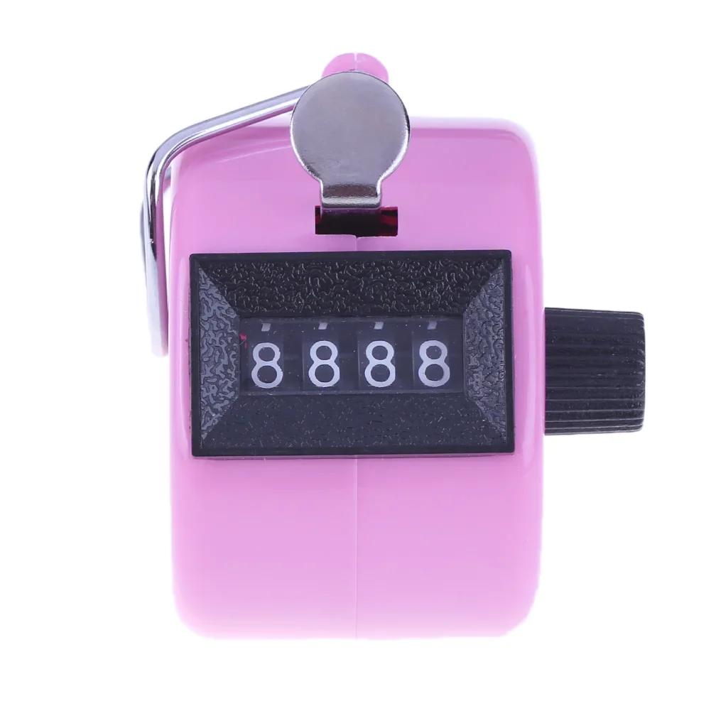 Handheld 4 Digital Tally Counter Mechanical Manual Palm Clicker Number Count Assorted Tally Counter Number Count