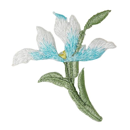 Toppa Ricamata Floreale Termoadesiva da Cucire Toppa Decorativa Applicazione Floreale Ricamata per Jeans Camicie Cappelli Borse Riparazione