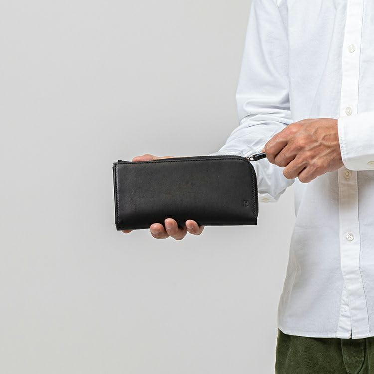 Official ORIGIN Zipper Long Wallet Made by Baseball Glove Manufacturer Genuine Leather Japanese Glove Leather Long Wallet Large Capacity Wallet with