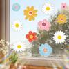 Creative Color Flower Kitchen Dining Room Balcony Floor To Ceiling Window Decoration Sticker
