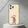 Luxury Y2K Curious George Phone Case Silicone Black Soft For IPhone 17,16,15,14,13,12,11,SE,Plus Pro Max