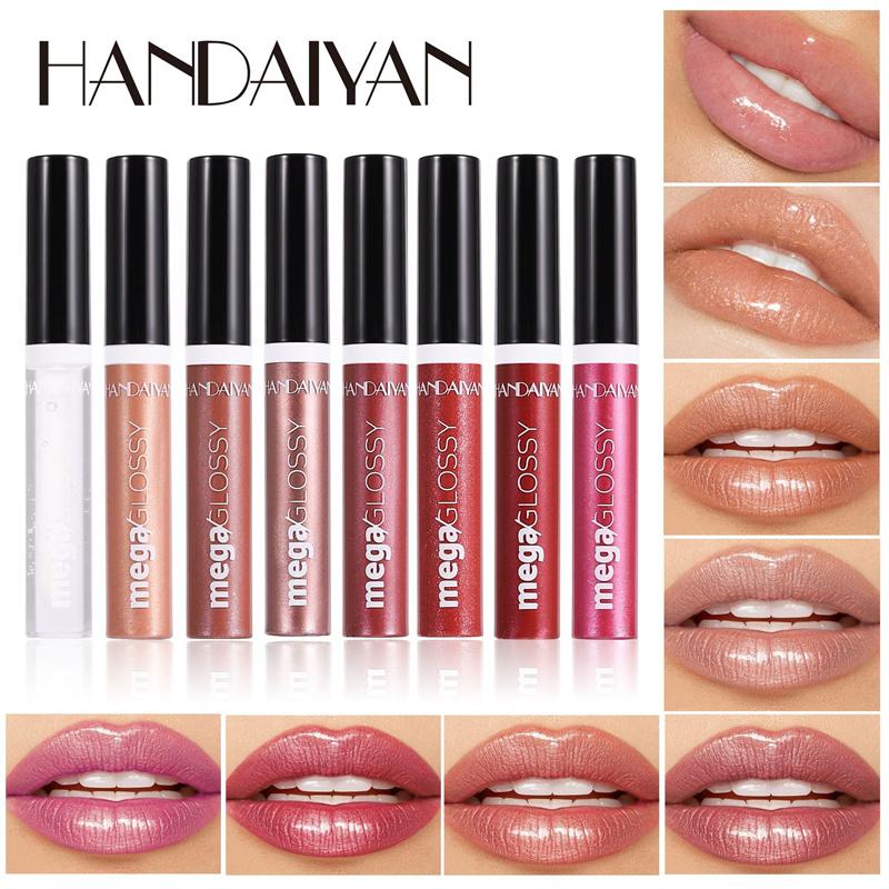 Pearlescent Fine Glitter Lip Glaze Long-lasting Moisturizing and Moisturizing Lip Gloss Liquid Lipstick Transparent Lip Oil