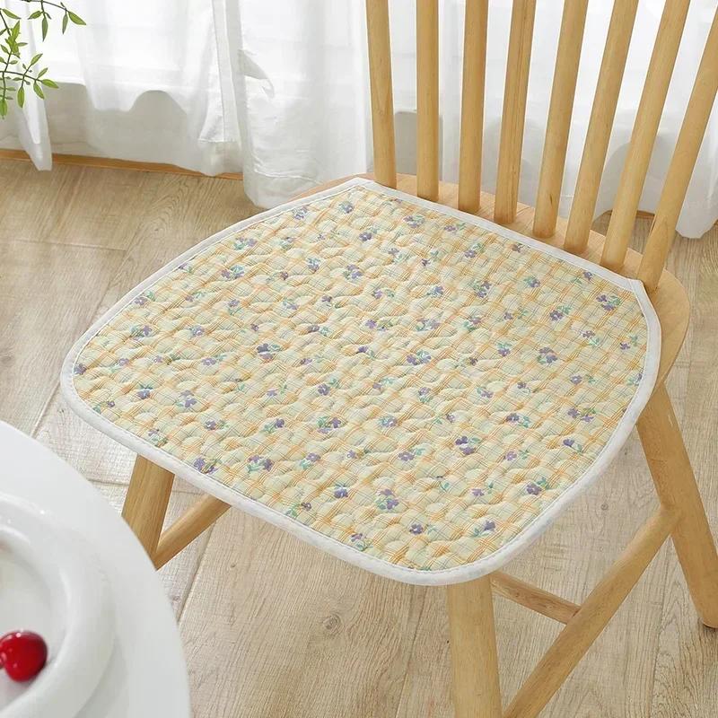 2 Pcs Four Season Universal Office Cushion Anti Slip Pure Cotton Simple Chair Cover Dining Computer Seat Cushion Chair Cushions