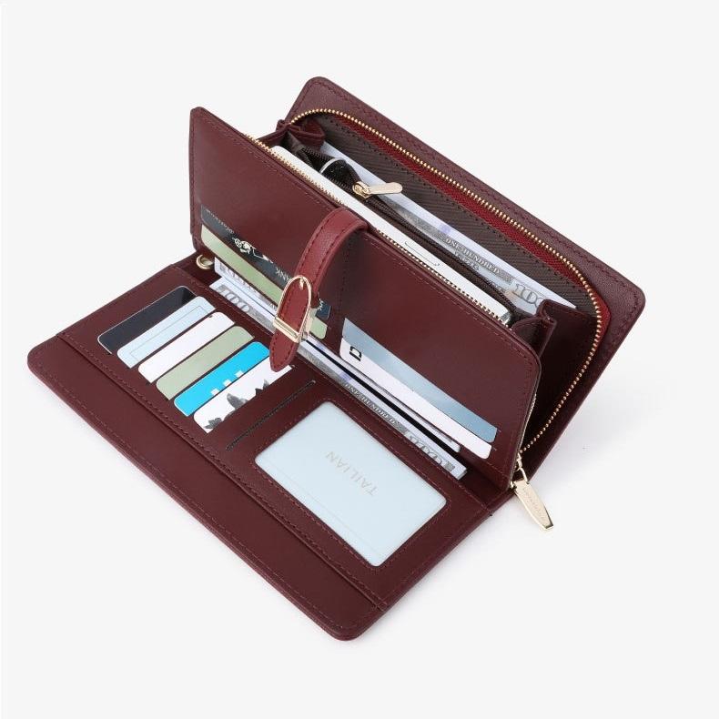 Imitation Cowhide Women's Long Wallet Portable Clutch Bag 20*10.5cm