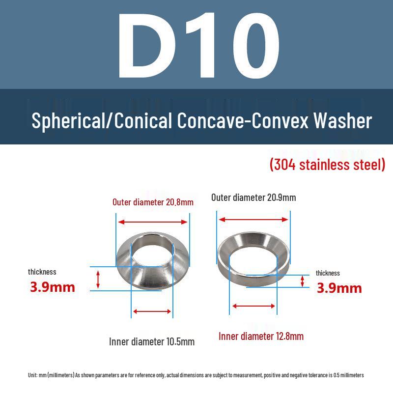 304 Stainless Steel Spherical Tapered Gasket - Concave-Convex Combination