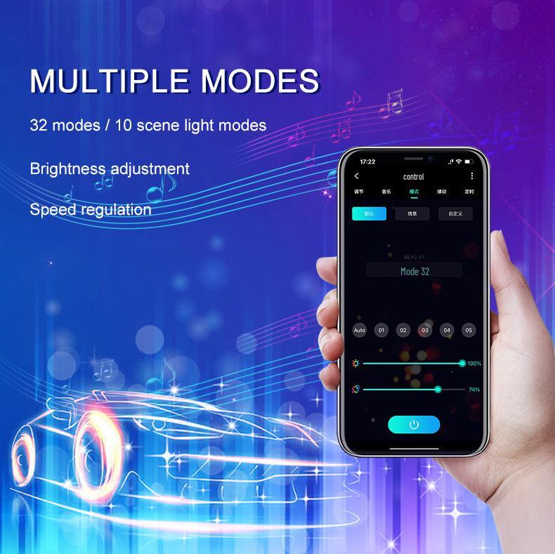 RGB LED Underbody Lights with Wireless Remote - Dreamcolor Flowing, High-Brightness Decorative Kit