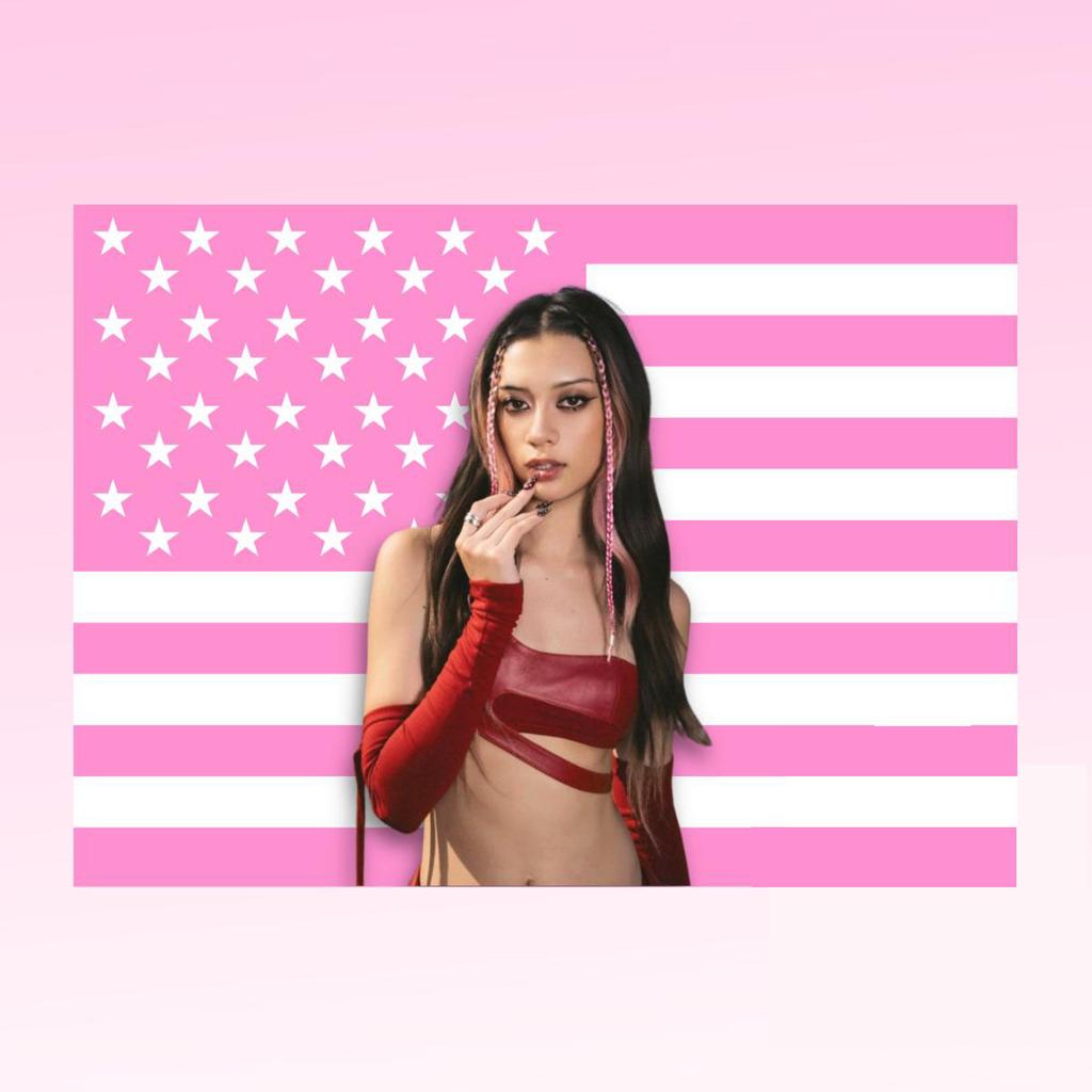Katseye Pink American Flag Wall Decor Tapestry Gift for KPOP fans College gift Dorm Decor Wall Tapestry
