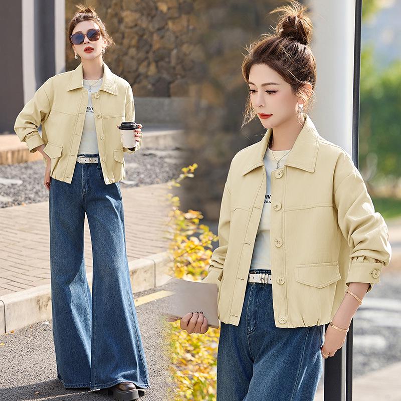 Women's Versatile Motorcycle PU Leather Jacket - Spring/Autumn 2025 Collection, Style XG9969