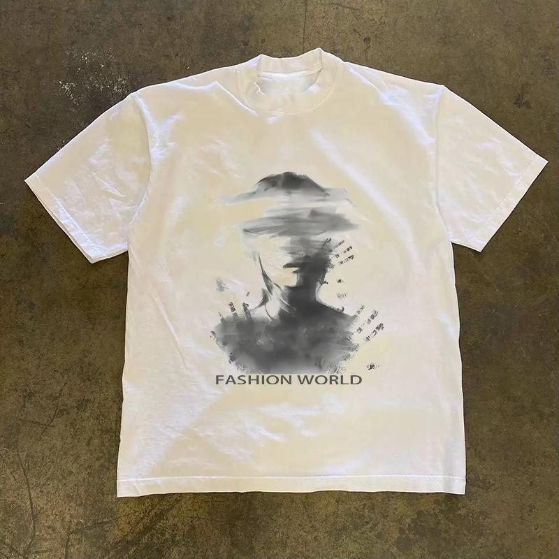 

100 Cotton Unisex Summer TShirt Crew Neck Fashion Print Soft and Breathable Plus Size Premium Hot Selling Casual Top 4XL