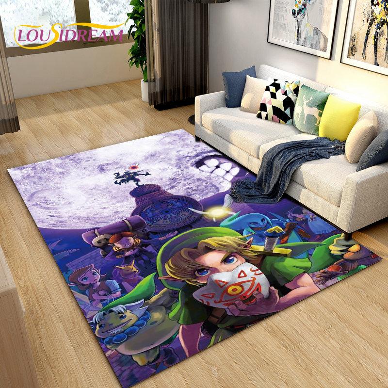 The Legend of Zelda Game Gamer Area Rug,Carpet Rug for Living Room Bedroom Sofa Doormat Decoration,Kid Play Non-slip Floor Mat