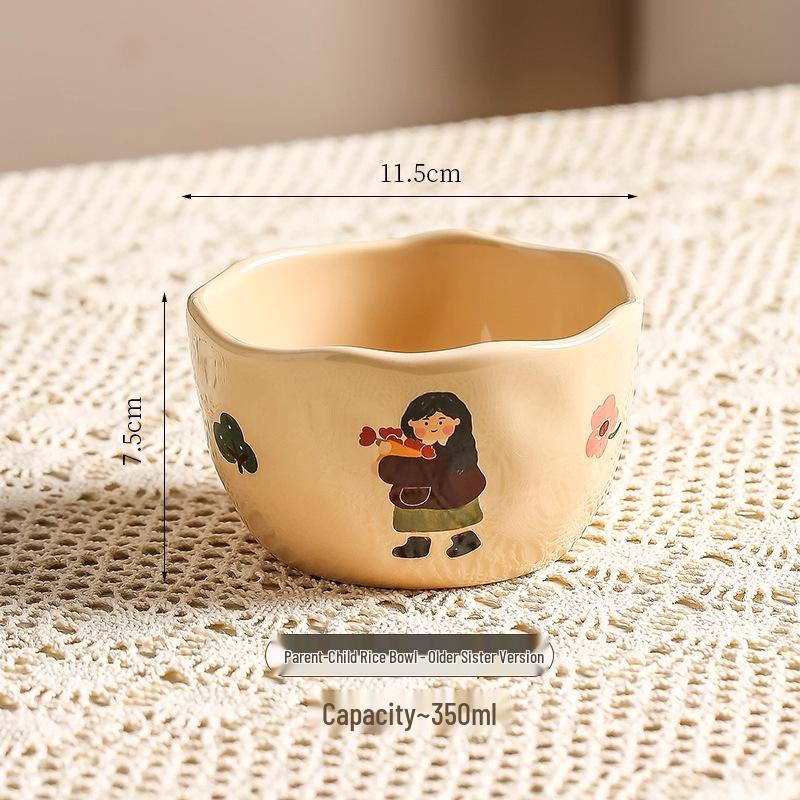 2025 Ceramic Rice Bowl: High-Appearance, Heat-Resistant, Parent-Child Tableware