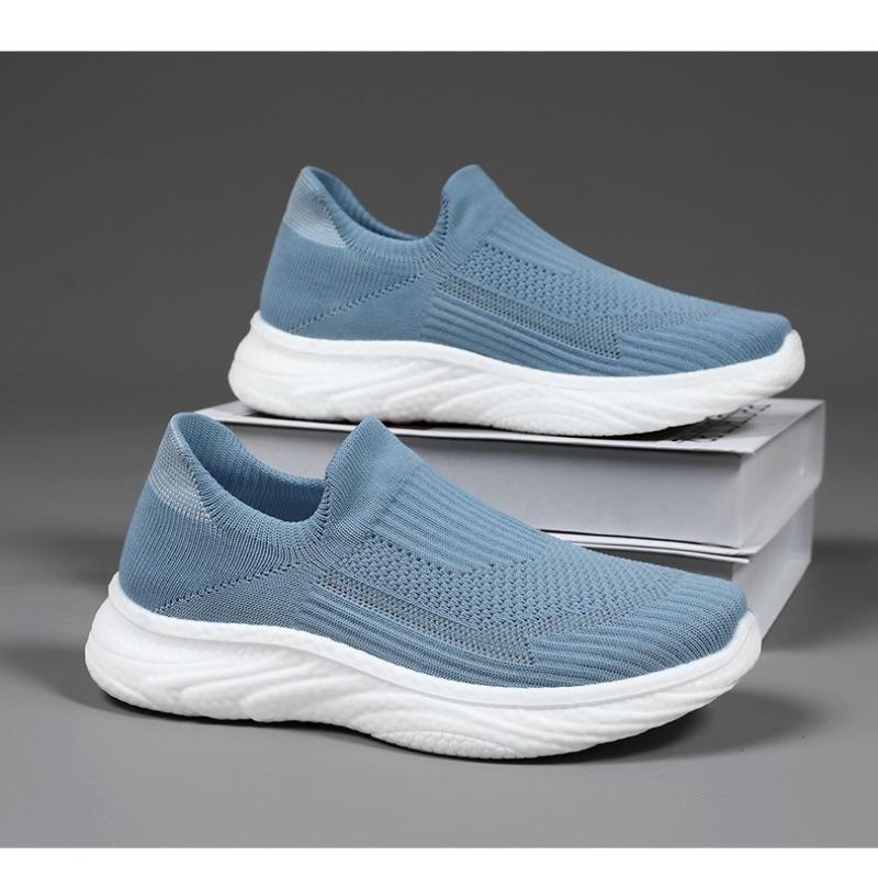 Shoes for Men, Flyknit Casual Shoes, Soft Sole Lightweight Stirrup Walking Shoes