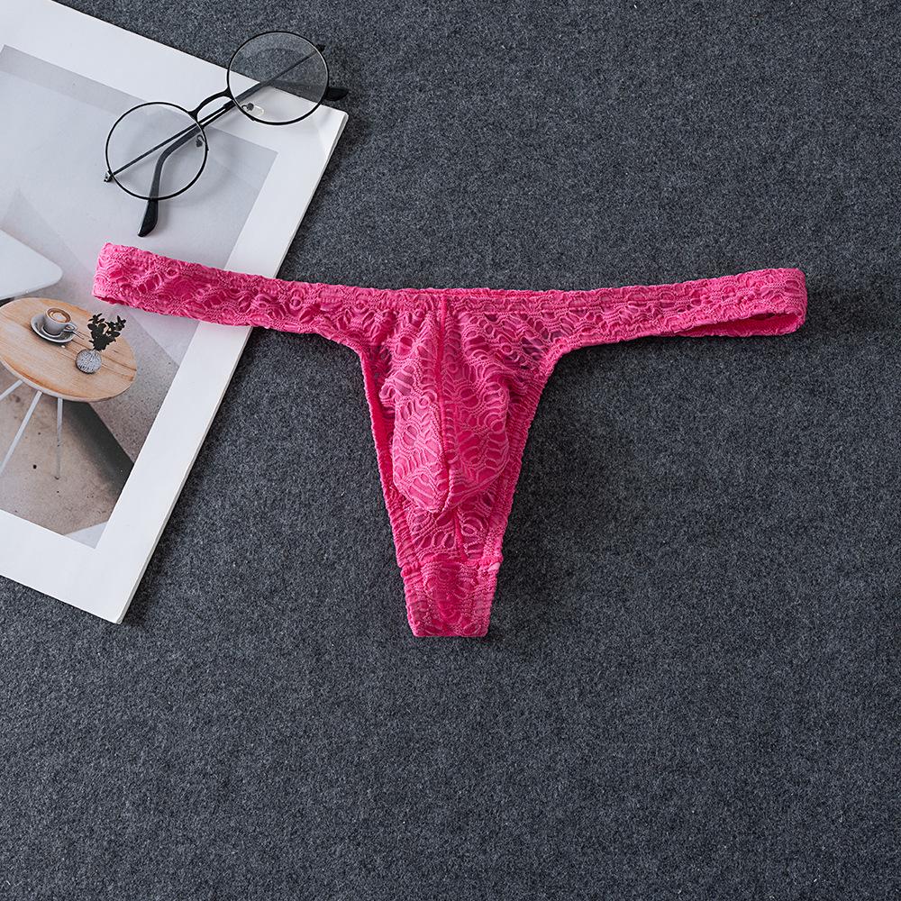 Stilvoller Jacquard-Tanga für Herren mit niedrigem Bund und auffälligem Bund