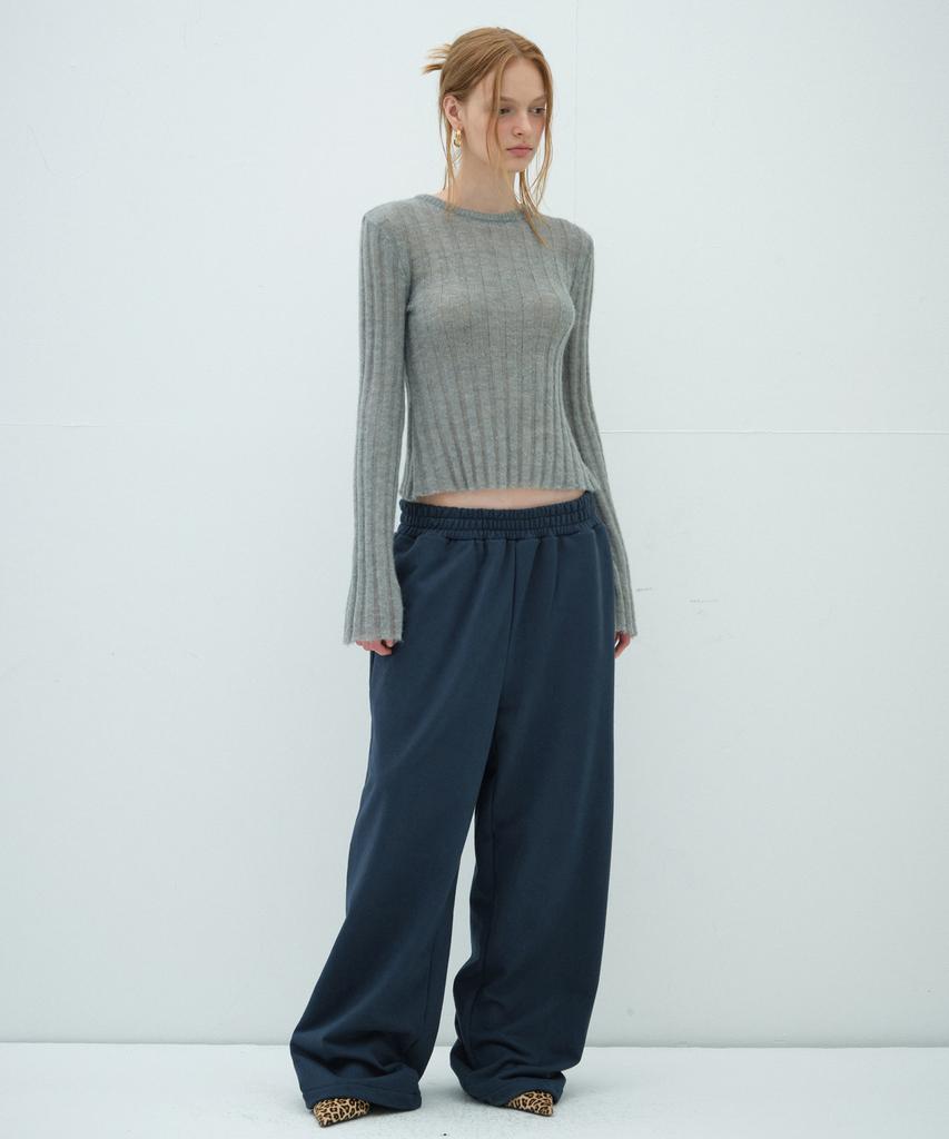 Obeodyupeulleeo Kid Mohair Flared Sleeve Knit_Grey
