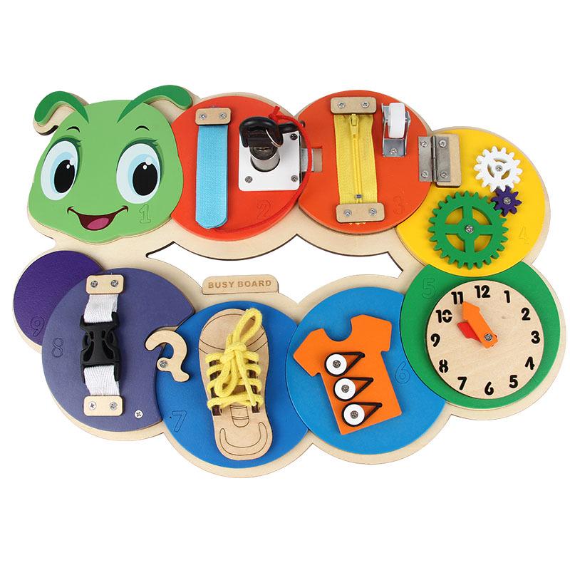 

Children s Early Education Caterpillar Puzzle & Lock Board Toy
