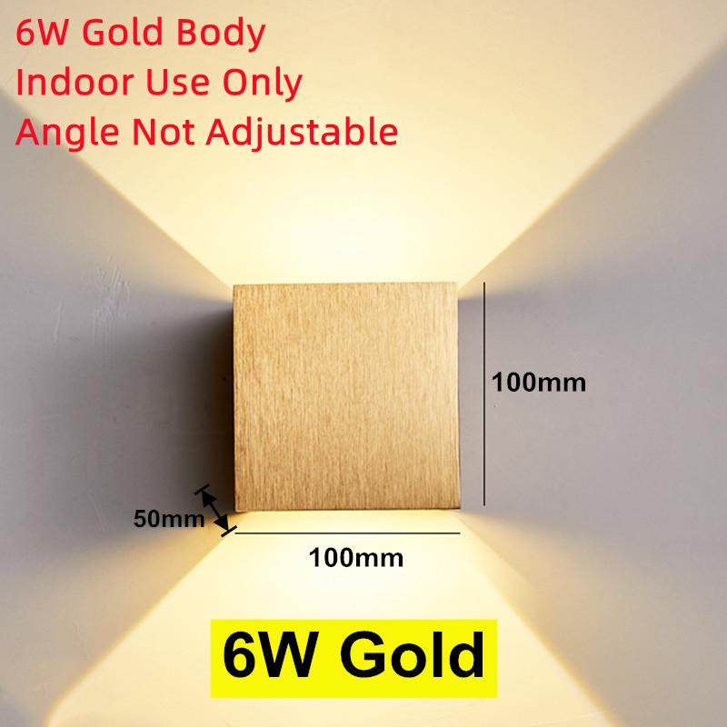 LED Wall Lamp Outdoor Indoor LED Aluminium Wall Light Aisle Stair Decorate Lighting Fixture Bedroom Bedside Lamp AC110V/220V