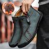 Mens Large Size Handmade Genuine Leather Men Boots Comfortable Ankle Boots for Men Casual Shoes Autumn Winter Men Shoes