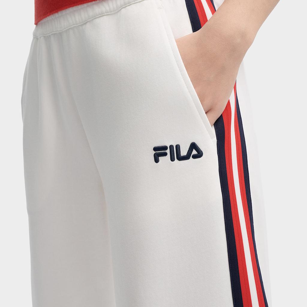 New FILA Knitted Sweatpants Women's Cloud White F11W439603FWT