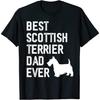 Bester Schottischer Terrier Papa Aller Zeiten Hundepapa Vatertag T-Shirt für Männer Schwarz