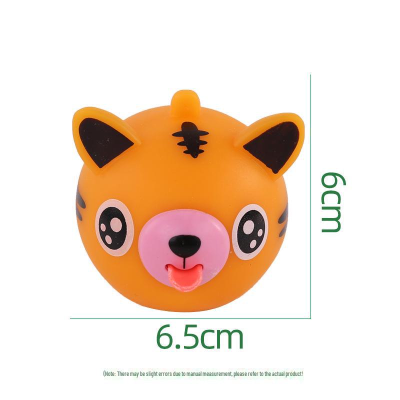 

Виниловая мультяшная свинья с высунутым языком и кричащей игрушкой для снятия стресса Small оранжевый